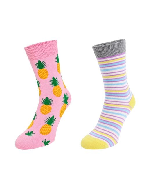 Happy Socks Multicolor 2-Pack Pineapple Cotton for men