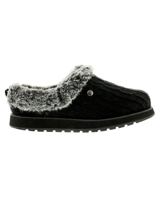 Skechers Keepsakes Ice Angel Ladies Mule Slippers Black Lyst UK