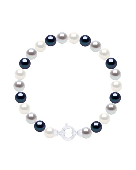 Ateliers Saint Germain Multicolor Bracelet Row Of Real Cultured Freshwater Pearls Round 6-7 Mm