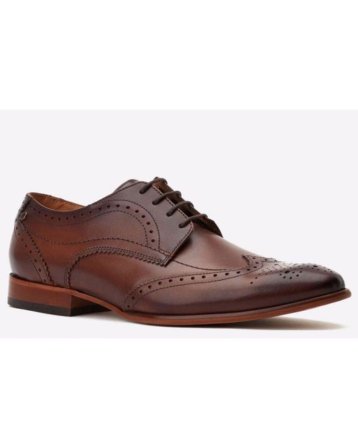 Base London Brown Barbera Brogues for men
