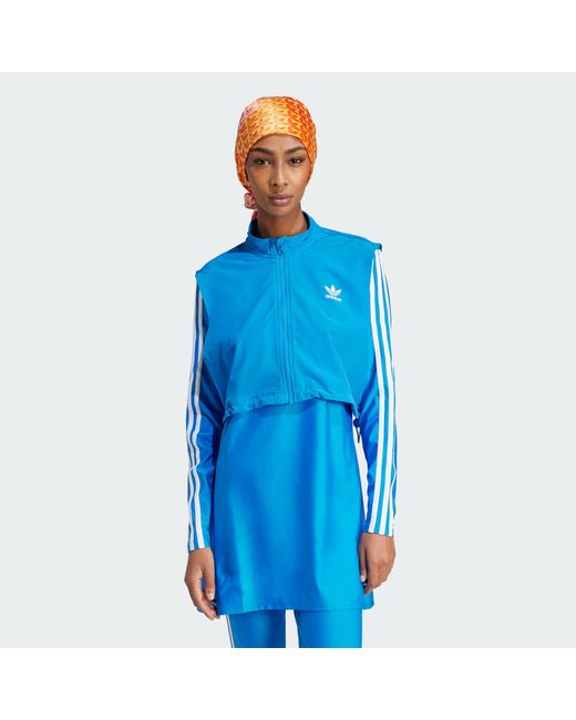 Adidas Originals Blue Adicolor Full-Coverwear Top