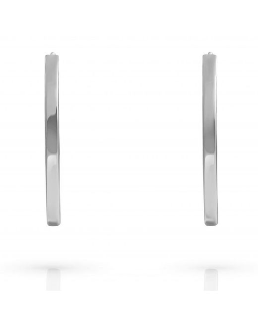 Orphelia White 'Anita' 925 Sterling Hoop Earrings