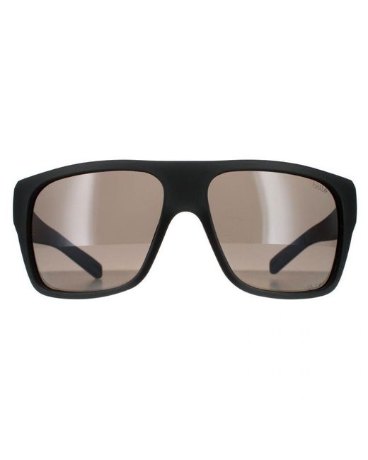 Bolle Gray Square Matte Crystal Volt+ Gun Polarised Sunglasses for men