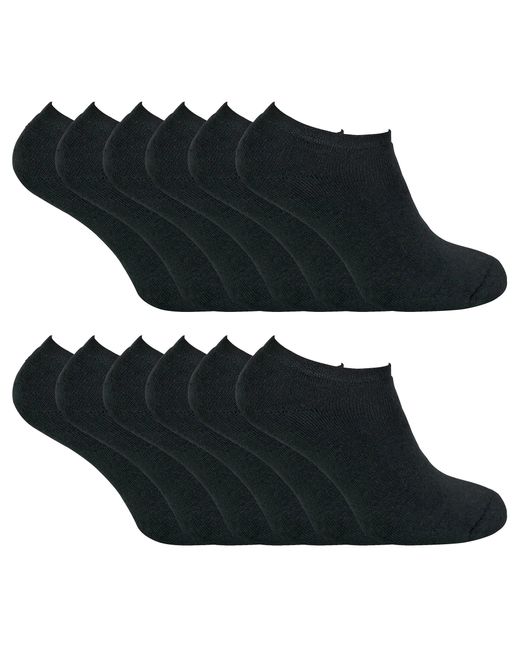 Sock Snob Black Thermal Low Cut Trainer Socks for men