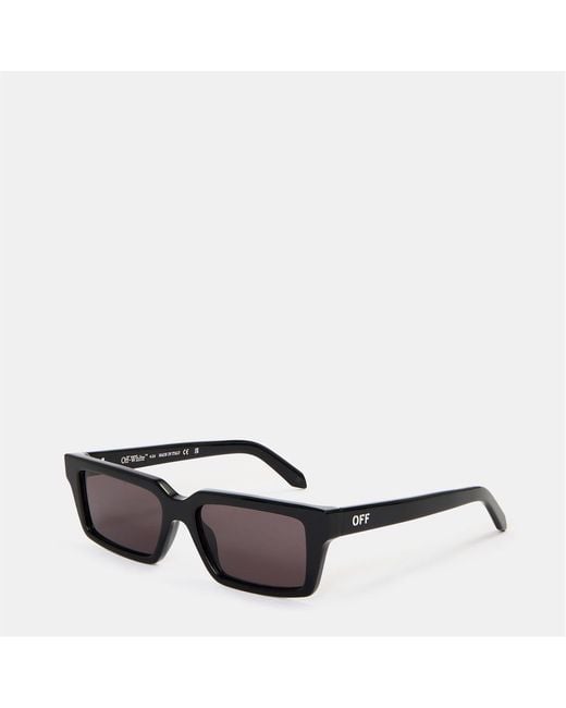 Off-White c/o Virgil Abloh Gray Accessories Off Warren Rectangle Full Rim Sunglasses for men