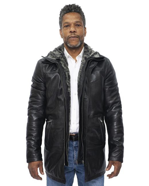 Infinity Leather Blue Trench Coat-Aleppo for men
