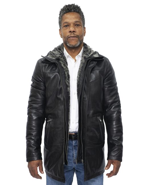Infinity Leather Blue Trench Coat-Aleppo for men