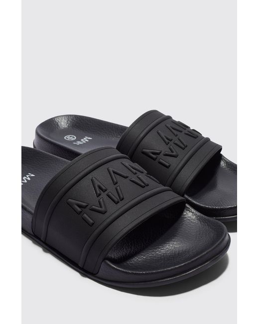BoohooMAN Black Man Dash Slider for men