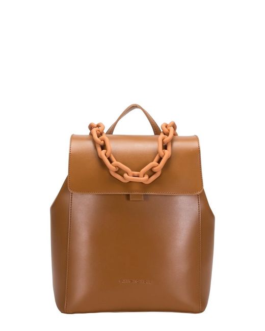 Claudia Canova Brown Sophia Chain Detail Backpack