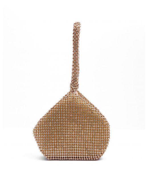 Where's That From Black Ladies Diamante Detail Mini Chainmail Pouch Bag