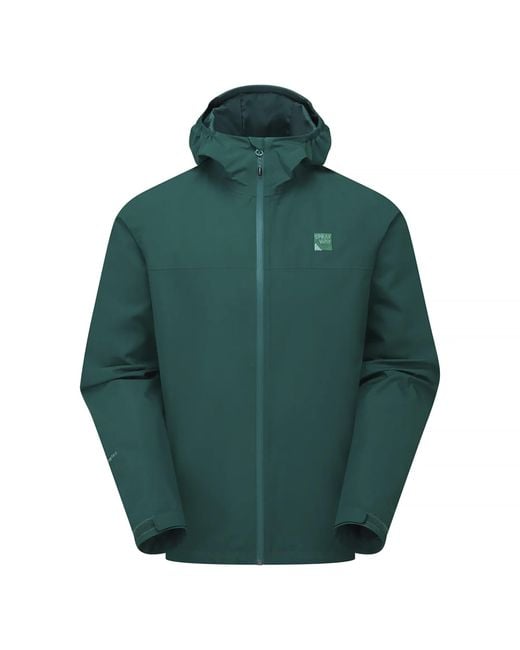 Sprayway Green Waterproof Outdoor Jacket With Hood Windproof Rain Shell Coat for men