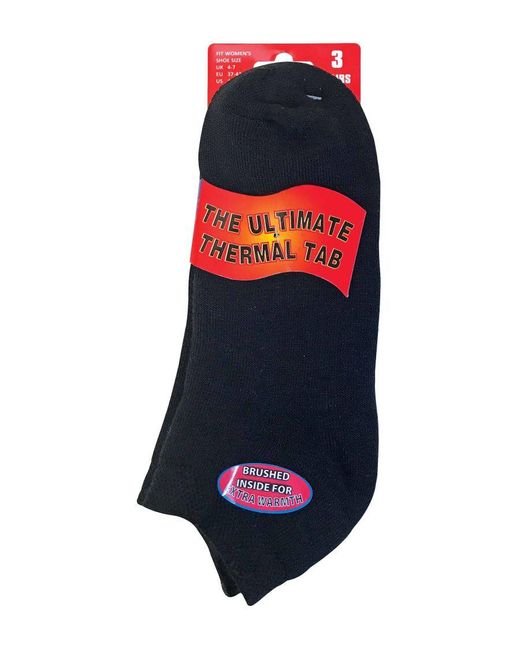 Sock Snob Blue 3 Pairs Ladies Cushioned Coloured Low Cut Ankle Thermal Trainer Socks