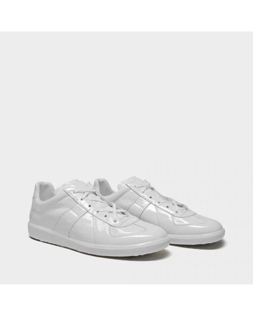 Maison Margiela Sneakers Replica Low Top In Wit Leer in het White voor heren