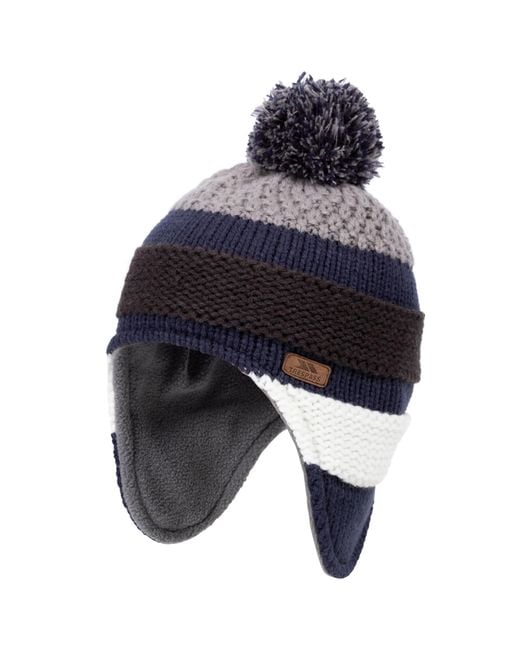 Trespass Blue Dapper Faux Fur Winter Hat