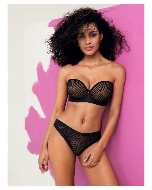 Freya Black Tailored Moulded Strapless Bra