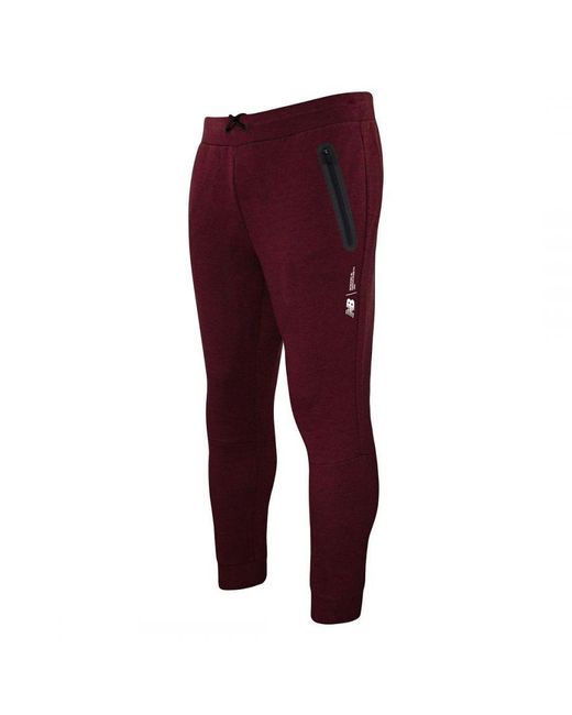 New Balance Purple Logo Fortitech Fleece Stretch Track Pants Mp11143 Gth Cotton for men