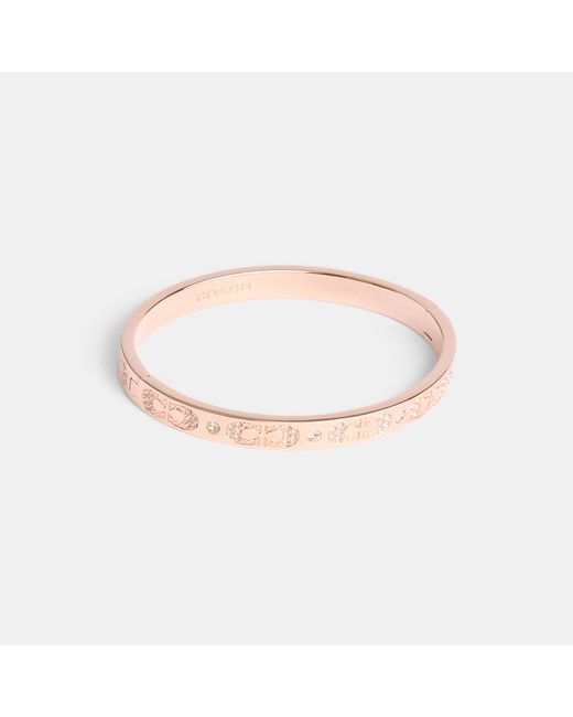 COACH Multicolor Signature Pavé Hinged Bangle