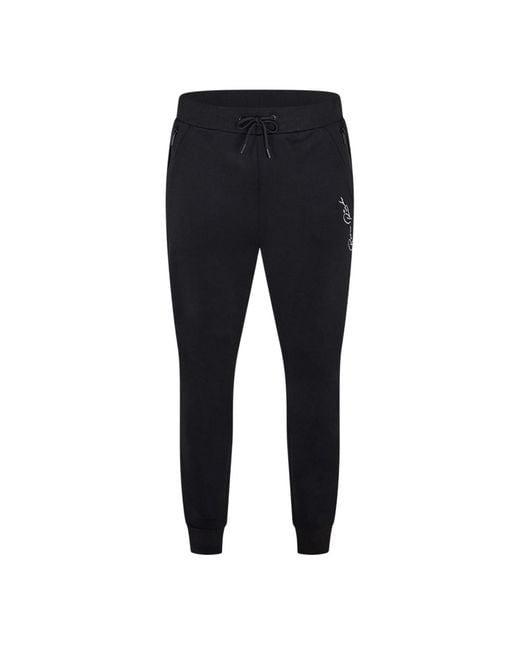 Born Rich Black Agosto Open Hem Joggers for men
