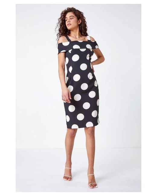 Polka dot 2024 bardot dress