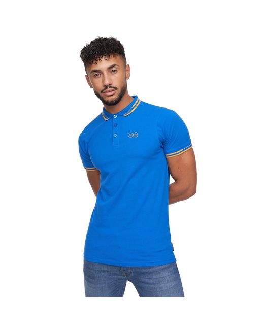 Crosshatch Kermlax Poloshirt (blauw) in het Blue voor heren
