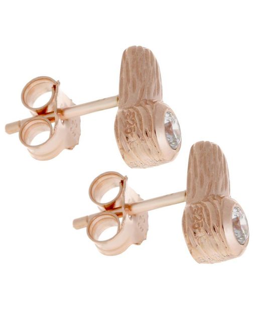 Orphelia White 925 Sterling Stud Earrings