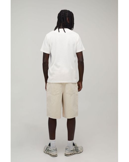 BoohooMAN White Slim Fit Waffle Henley T-Shirt for men