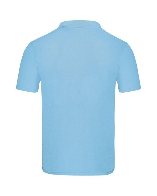 Fruit Of The Loom Blue Original Pique Polo Shirt (Sky) Cotton for men