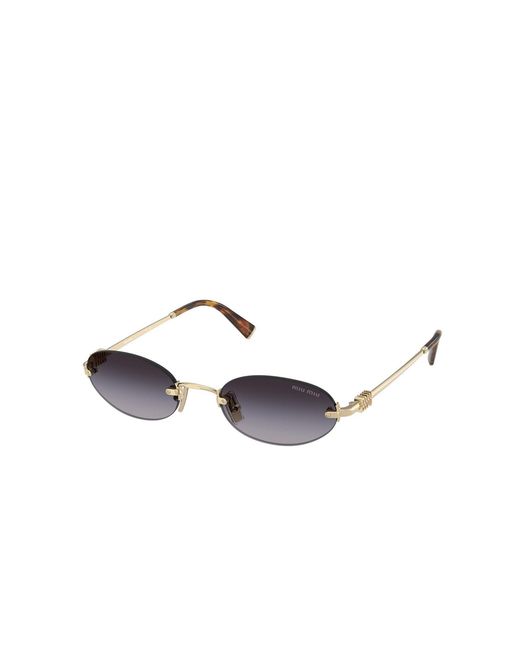 Miu Miu White Sunglasses/ Metal