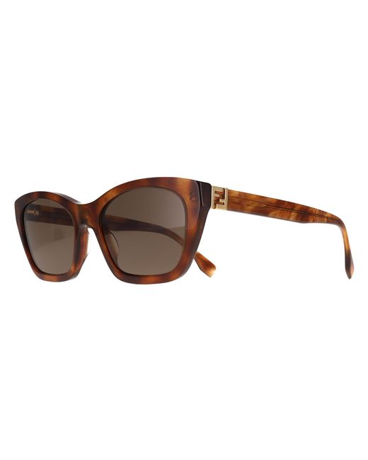 Fendi Brown Rectangle Blonde Havana Fe40205I Forever