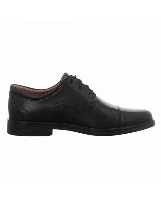 Clarks Black Un Aldric Cap Shoes Leather for men