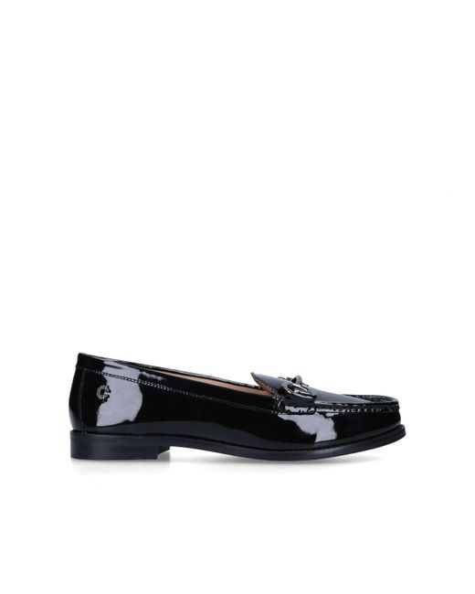 Carvela Kurt Geiger Black Patent Leather Snap Loafers