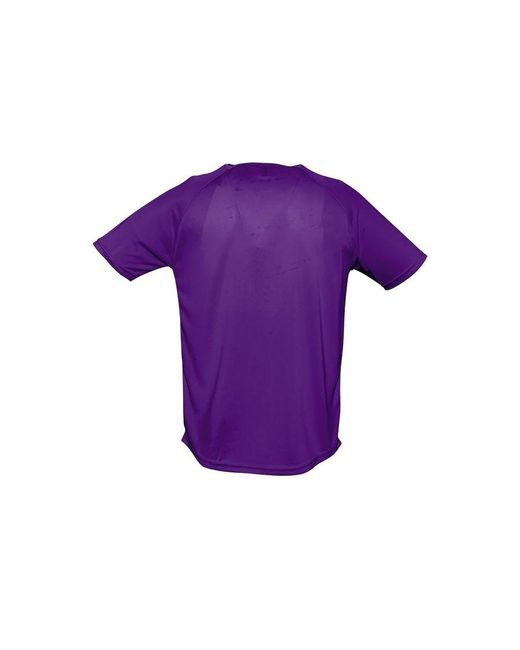Sol's Purple Sporty Short Sleeve Performance T-Shirt (Dark) for men