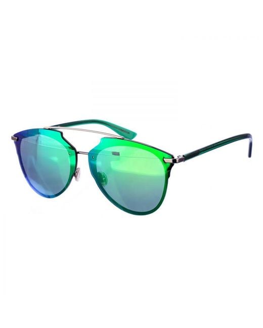 Dior Green Reflectedp Aviator Metal Sunglasses