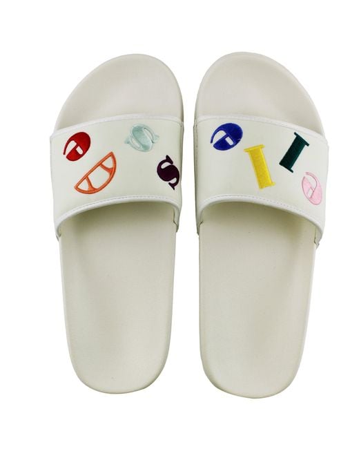 Ellesse White Filippo Logo Play Off Sliders