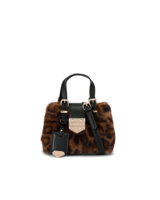 Carvela Kurt Geiger Black Maria Micro Fur Bag