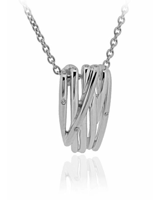 Orphelia White 925 Sterling Chain With Pendant