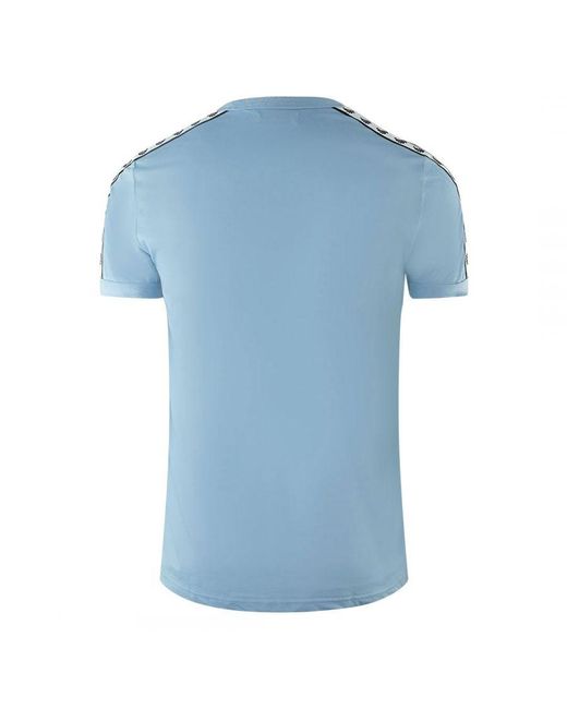 Fred Perry Blue Taped Shoulder Sky Ringer T-Shirt for men