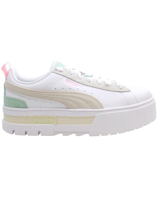 PUMA White Mayze Mix Trainers