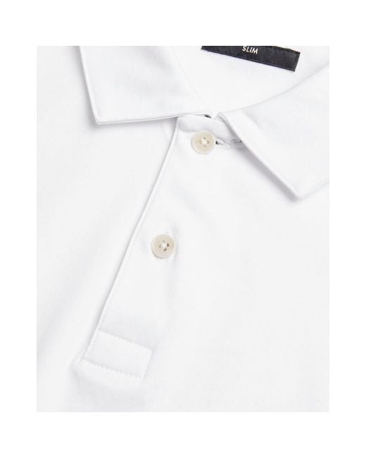 Ted Baker White Zeiter Slim Soft Touch Polo Shirt Cotton for men