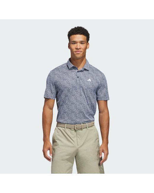 Adidas Originals Blue Ultimate365 Feather Print Polo Shirt for men
