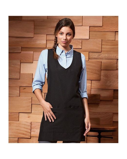 PREMIER Black Ladies Wrap Around Sleeveless Tunic Apron