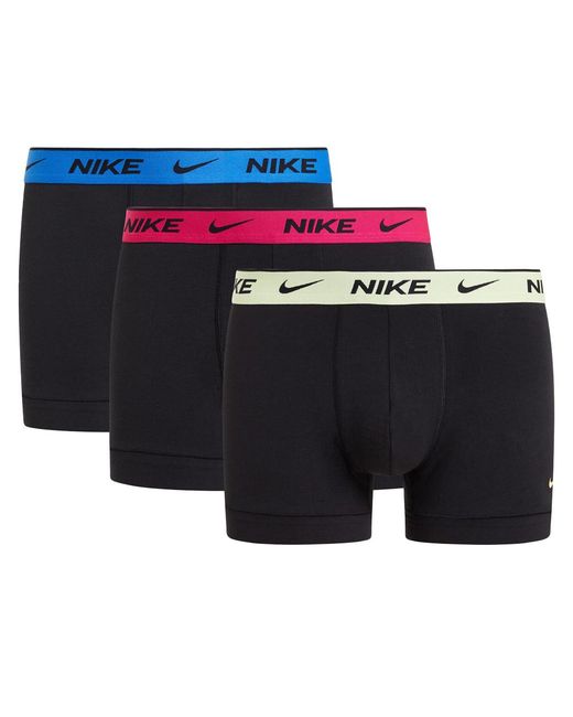Nike Boxershort (pakket Van 3) (zwart/offwit/blauw/rood) in het Black voor heren