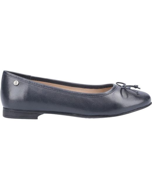 Hush Puppies Blue Naomi Leather Slip On Ballet Shoes
