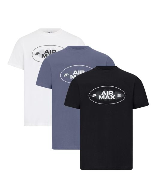 Nike Blue 3 Pack Air Max 95 Short Sleeve T-Shirt for men