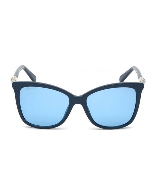 Swarovski Blue Sk0227 55 90V Sunglasses