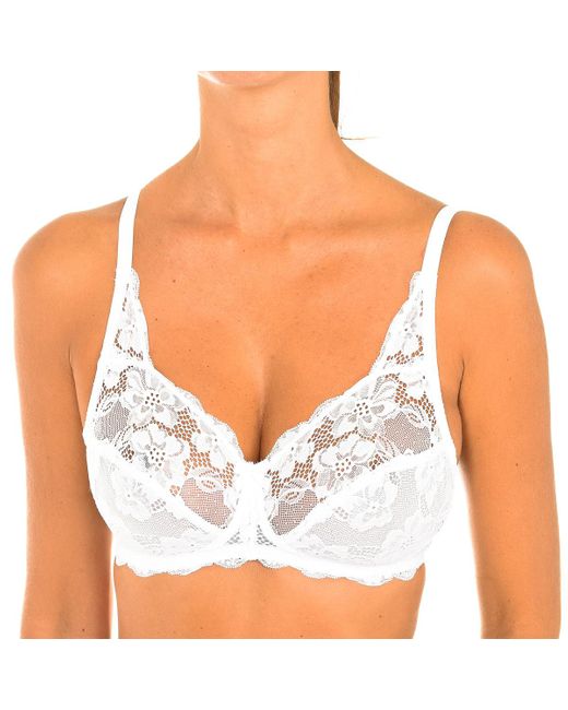 Playtex White Elegance Bra Without Underwire And With Cups P08Ge
