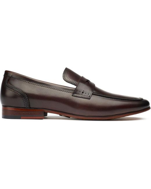 Simon Carter Brown Pike Loafer Shoes for men