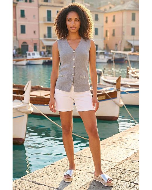 D.u.s.k Gray Buttoned Knit Waistcoat