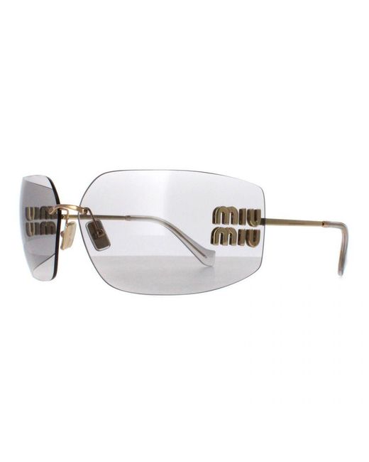 Miu Miu Metallic Rimless Light Mu54Ys Metal
