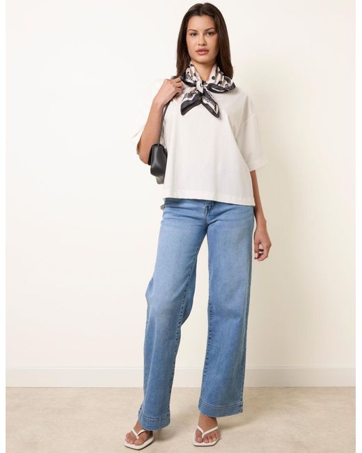 Blue Vanilla Blue Hem Wide Leg Soft Jeans